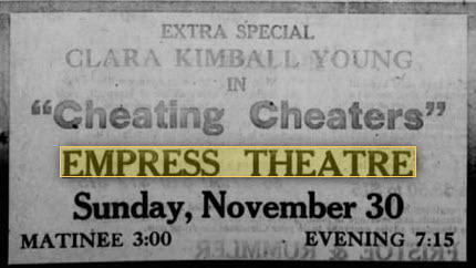 Empress Theatre - 26 NOV 1919